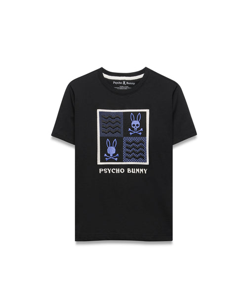 T-SHIRT PSYCHO BUNNY PARA NIÑO COLOR NEGRO KT0200204001