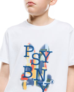 CAMISETA PSYCHO BUNNY PARA NIÑO COLOR BLANCO