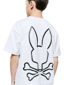 T-SHIRT PSYCHO BUNNY PARA NIÑO COLOR BLANCO KT0200199100