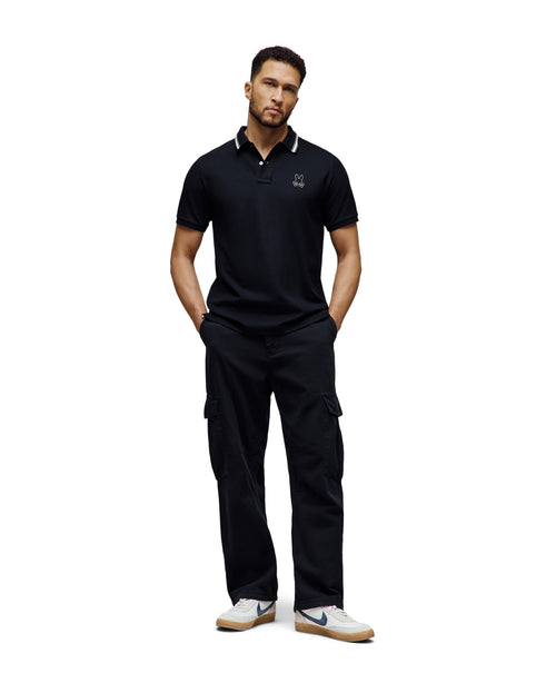 PSYCHO BUNNY POLO JOE PARA CABALLERO HOMBRE NEGRO MT0100125001