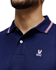 POLO M/C PSYCHO BUNNY PARA HOMBRE COLOR AZUL MT0100121402