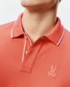 POLO M/C PSYCHO BUNNY PARA HOMBRE COLOR NARANJA MT0100193660