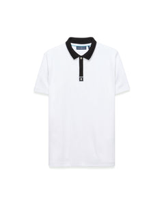 POLO M/C PSYCHO BUNNY PARA HOMBRE COLOR BLANCO MT0100181100