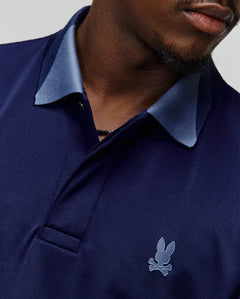 PSYCHO BUNNY POLO DEPORTIVO ONYX PARA CABALLERO HOMBRE AZUL MT0100117402