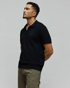 PSYCHO BUNNY POLO PUNTO BURBUJA DEVON PARA CABALLERO HOMBRE NEGRO MT0100169001