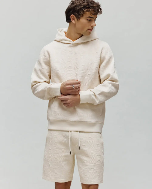 PSYCHO BUNNY SUDADERA CON CAPUCHA JACQUARD DUSTIN PARA CABALLERO HOMBRE BEIGE MT0500143250