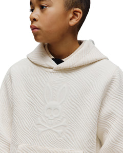 PSYCHO BUNNY SUDADERA CON CAPUCHA TEXTURIZADA PARA NIÑO BEIGE KT0500030250