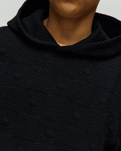 PSYCHO BUNNY SUDADERA CON CAPUCHA JACQUARD DUSTIN PARA NIÑO NIÑO NEGRO KT0500065001
