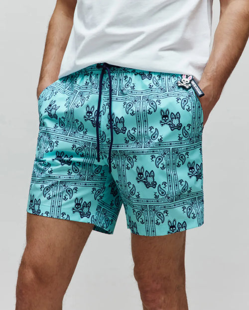 T-SWIM PSYCHO BUNNY PARA HOMBRE COLOR AZUL MB1000053409