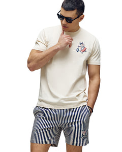 PSYCHO BUNNY CAMISETA HOMBRE CUELLO REDONDO BEIGE