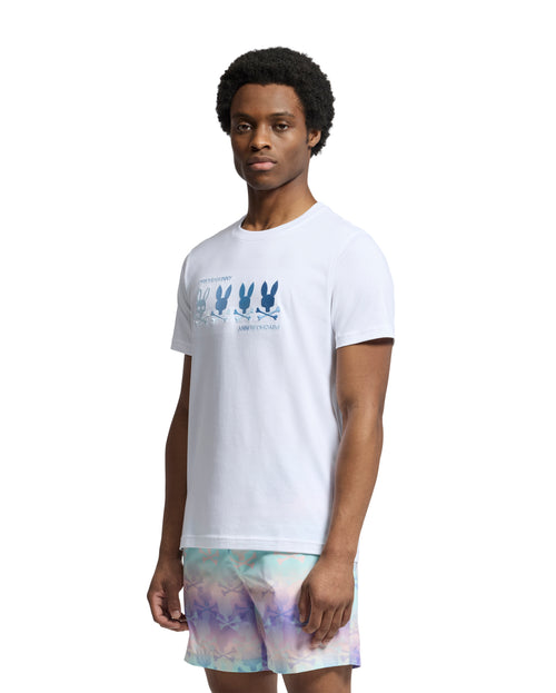 PSYCHO BUNNY CAMISETA HOMBRE CUELLO REDONDO BLANCO