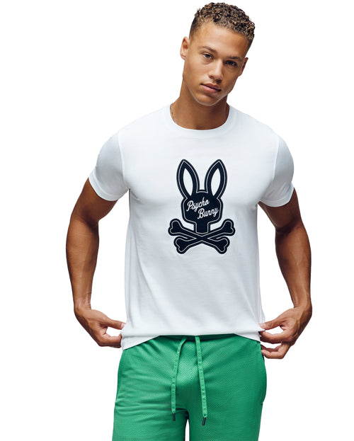 PSYCHO BUNNY CAMISETA HOMBRE CUELLO REDONDO BLANCO