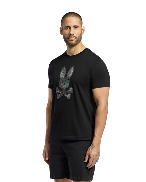 PSYCHO BUNNY CAMISETA HOMBRE CUELLO REDONDO NEGRO