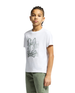 PSYCHO BUNNY CAMISETA NIÑO CUELLO REDONDO BLANCO