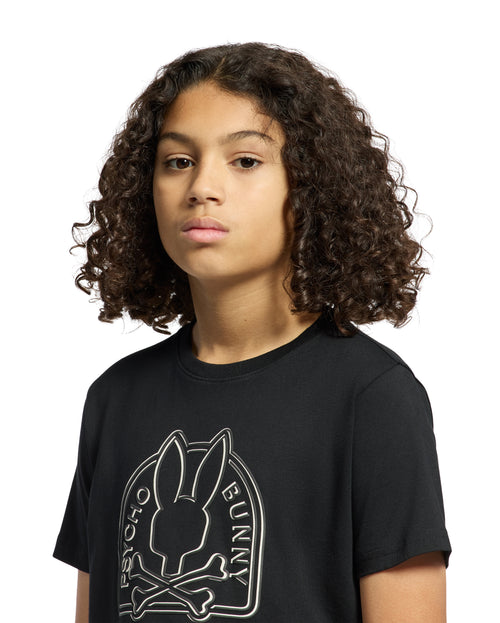 PSYCHO BUNNY CAMISETA NIÑO CUELLO REDONDO NEGRO