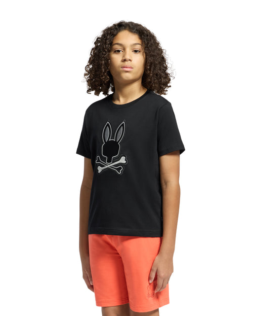 PSYCHO BUNNY CAMISETA NIÑO CUELLO REDONDO NEGRO