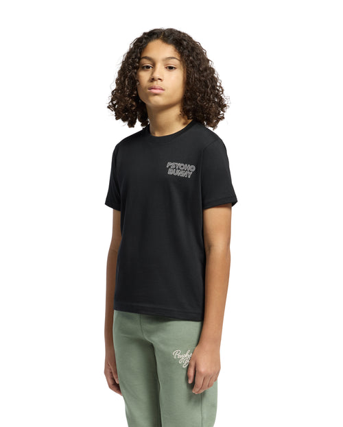 PSYCHO BUNNY CAMISETA NIÑO CUELLO REDONDO NEGRO