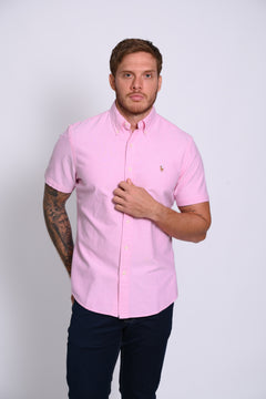 RALPH LAUREN CAMISA MANGA CORTA HOMBRE ROSADO