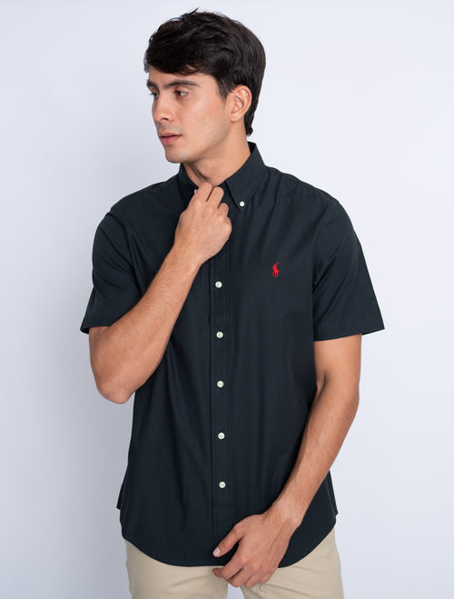 RALPH LAUREN CAMISA MANGA CORTA HOMBRE NEGRO