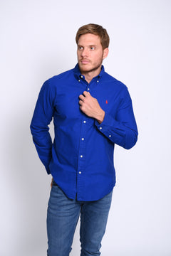 RALPH LAUREN CAMISA MANGA LARGA HOMBRE AZUL