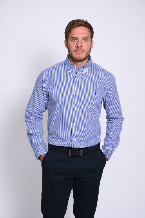 RALPH LAUREN CAMISA MANGA LARGA HOMBRE AZUL