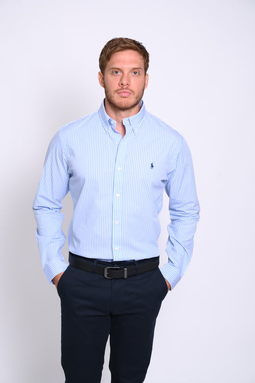 RALPH LAUREN CAMISA MANGA LARGA HOMBRE AZUL