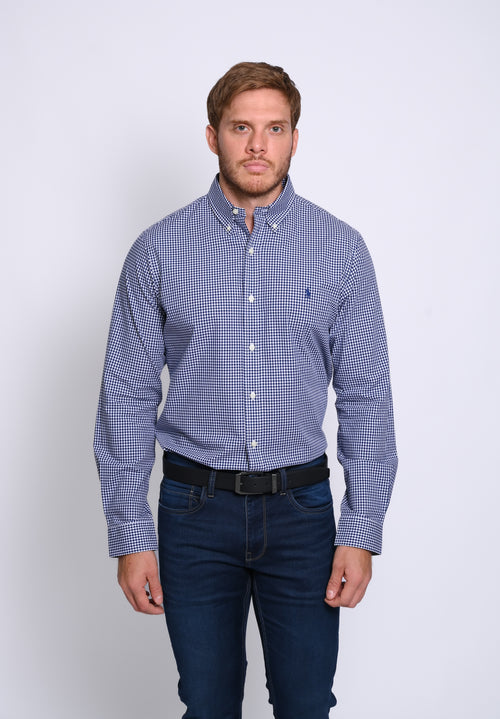 RALPH LAUREN CAMISA MANGA LARGA HOMBRE AZUL