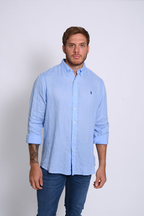 RALPH LAUREN CAMISA MANGA LARGA HOMBRE AZUL