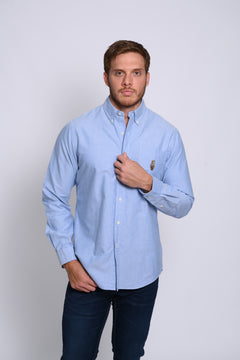 RALPH LAUREN CAMISA MANGA LARGA HOMBRE AZUL