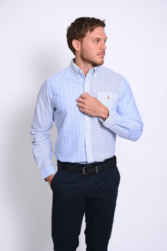 RALPH LAUREN CAMISA MANGA LARGA HOMBRE AZUL