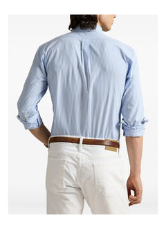 ralph lauren camisa manga larga hombre azul