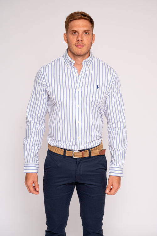 RALPH LAUREN CAMISA MANGA LARGA HOMBRE AZUL