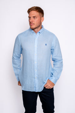 RALPH LAUREN CAMISA MANGA LARGA HOMBRE AZUL