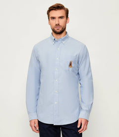 ralph lauren camisa manga larga hombre azul