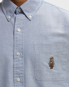 ralph lauren camisa manga larga hombre azul