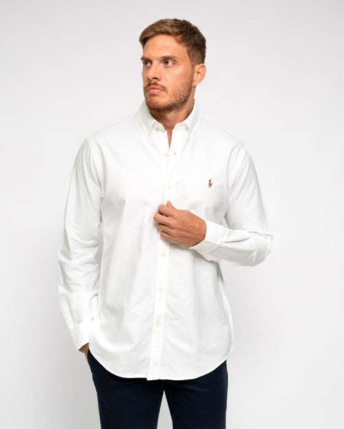 RALPH LAUREN CAMISA MANGA LARGA HOMBRE BLANCO