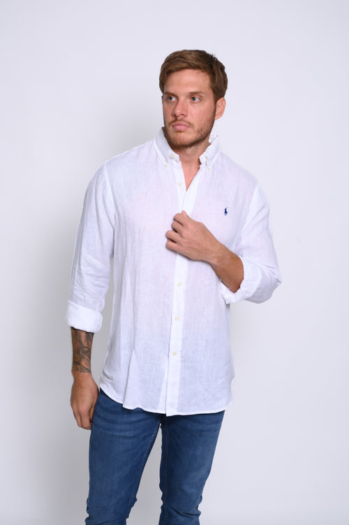 RALPH LAUREN CAMISA MANGA LARGA HOMBRE BLANCO