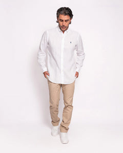 RALPH LAUREN CAMISA MANGA LARGA HOMBRE BLANCO