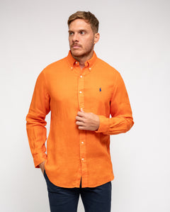 RALPH LAUREN CAMISA MANGA LARGA HOMBRE NARANJA