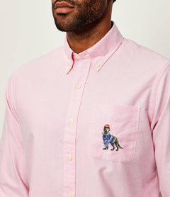 ralph lauren camisa manga larga hombre rosado