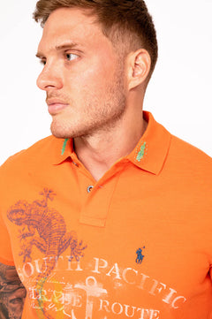 ralph lauren camisetas tipo polo hombre naranja