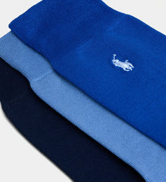 ralph lauren medias 3pk hombre azul