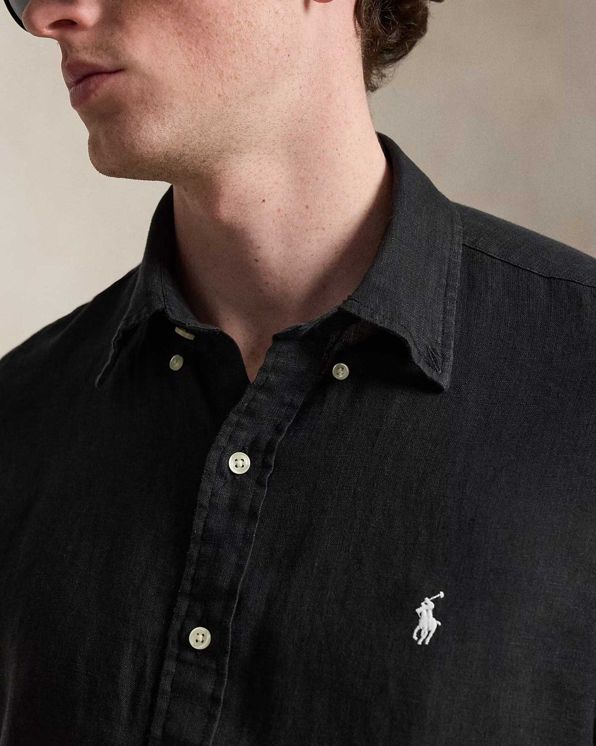 CAMISA M/L RALPH LAUREN HOMBRE POLO BLACK 710966294019