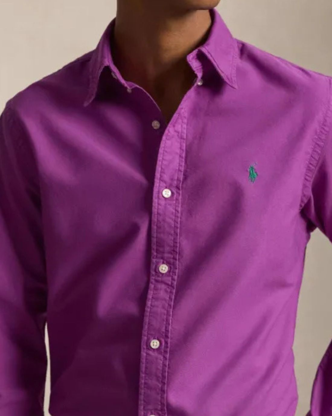 Camisa Manga Larga Cubdppcs-Long Sleeve-Sport Shirt Ralph Lauren Para Hombre De Color Morado