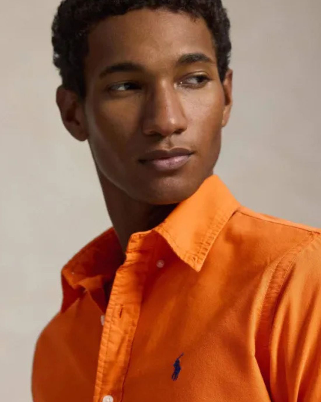 Camisa Manga Larga Cubdppcs-Long Sleeve-Sport Shirt Ralph Lauren Para Hombre De Color Naranja