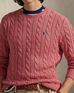 Sueter Ls Driver Cn-Long Sleeve-Pullover Ralph Lauren Para Hombre De Color Rosado