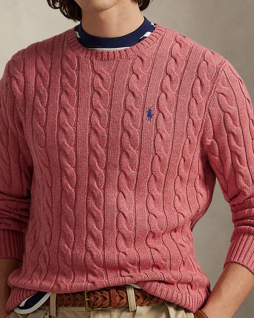 Sueter Ls Driver Cn-Long Sleeve-Pullover Ralph Lauren Para Hombre De Color Rosado