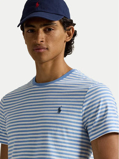T-SHIRT RALPH LAUREN HOMBRE BRISTOL BLUE/WHITE 710956828007