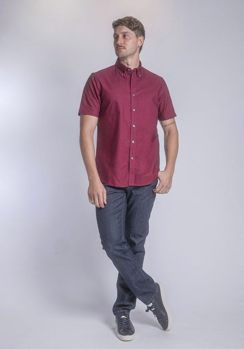 CARVEN CAMISA M/C HOMBRE ROJO CVK03102BUR