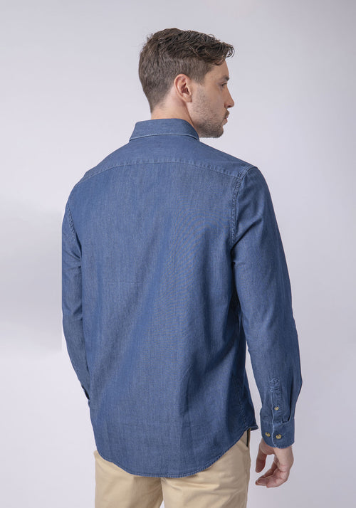 CARVEN CAMISA M/L HOMBRE AZUL CVK04160IN